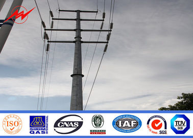 Cina Transmission Line Hot Rolled Coil Steel Power Pole 33kv 10m Electric Utility Poles pemasok