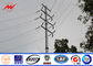 12m Q345 Bitumen Electrical Power Pole , Polygonal Steel Transmission Pole pemasok