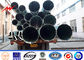 Round 15M Galvanized Steel Electric Power Poles 3.5mm for Power Transmission pemasok