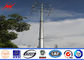 Transmission Line Hot Rolled Coil Steel Power Pole 33kv 10m Electric Utility Poles pemasok