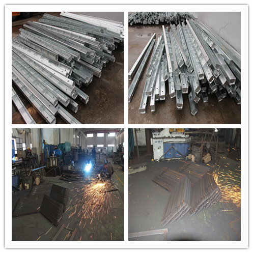 30km 60FT FRP Electrical Galvanized Steel Pole With Hot Dip Galvanization 0